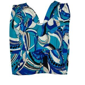 Nikki Poulos Spaghetti Strap Abstract/Artsy Print Stretch Jumpsuit Women's SZ L